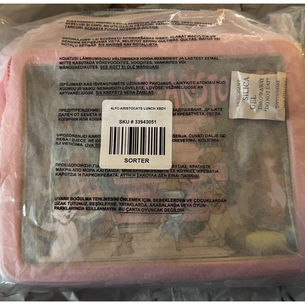 DISNEY ARISTOCATS‎ LUNCHBOX Pink CROSSBODY BAG LOUNGEFLY New - Picture 5 of 7